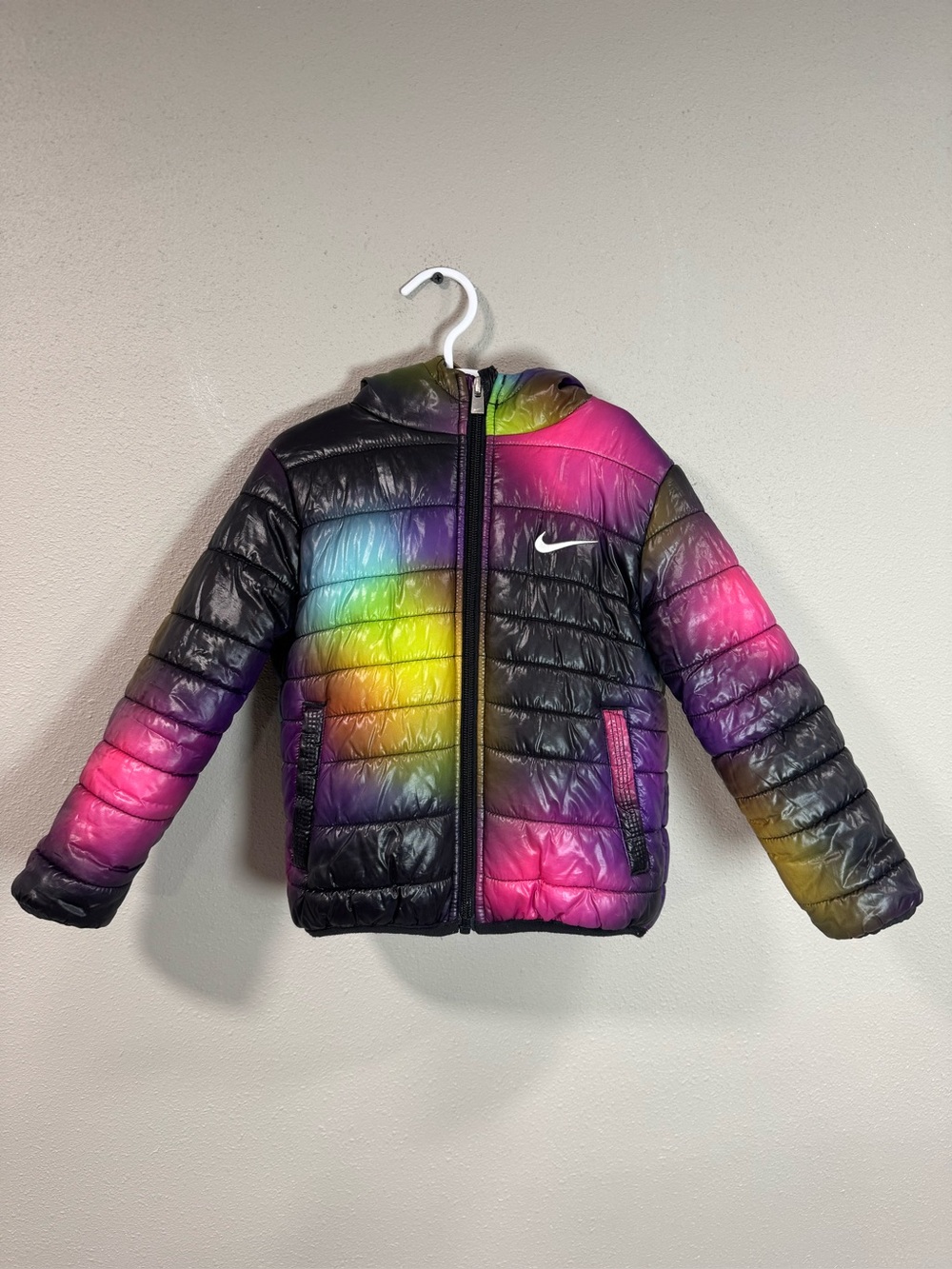 Nike Kids' Rainbow Ombre Puffer Jacket with Hood
